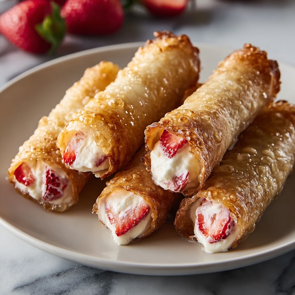 Strawberry Cheesecake Eggroll Bites Recipe - Recipe Image