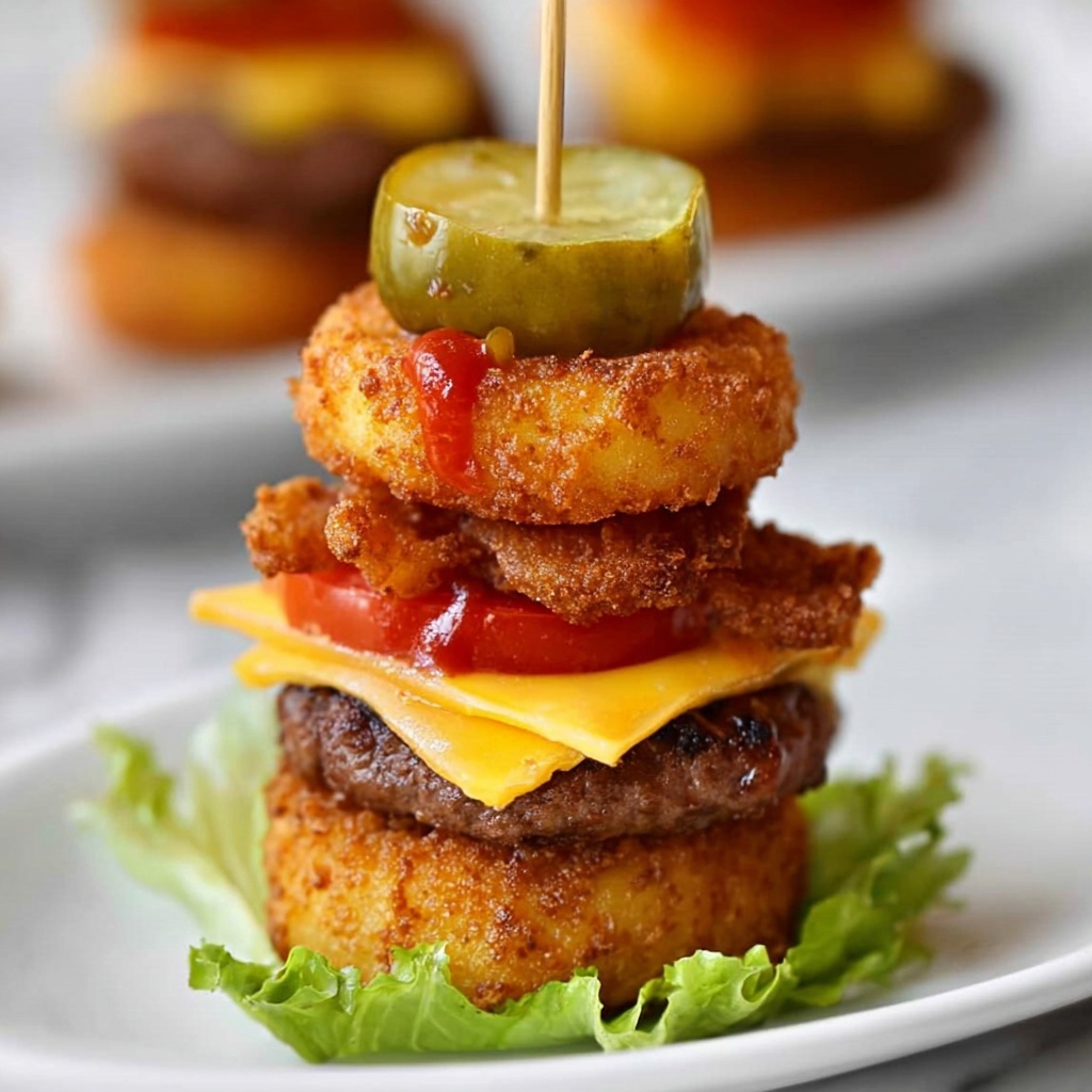 Mini Tater Tot Cheeseburgers Recipe - Recipe Image