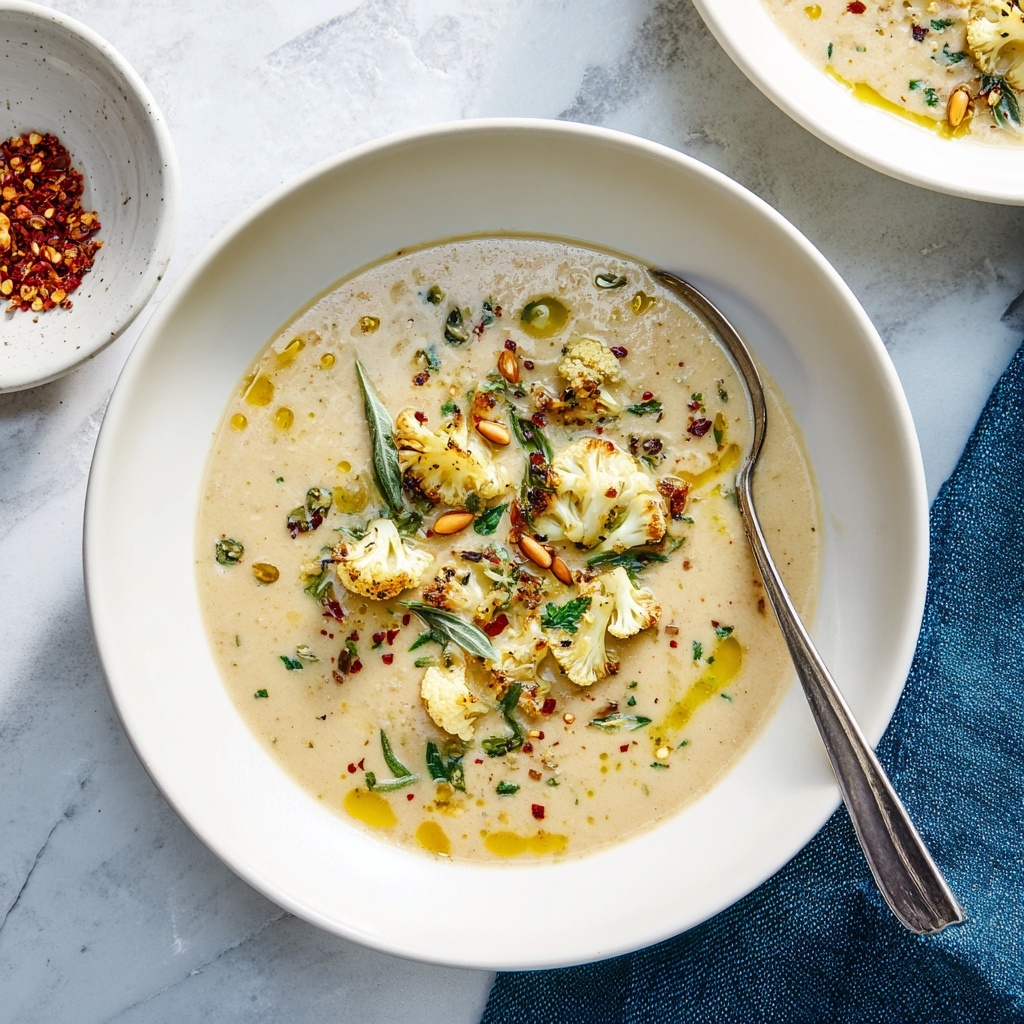 Creamy Roasted Cauliflower Soup Recipe - Recipe Image
