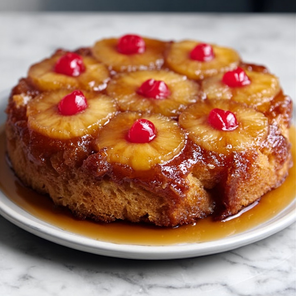 Pineapple Upside Down Bread Pudding Recipe - Recipe Image