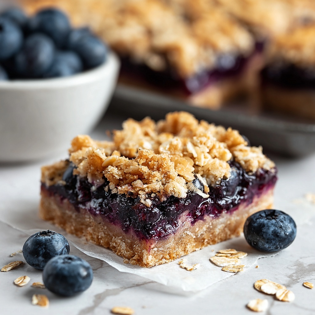 Blueberry Oatmeal Breakfast Bars Recipe - Recipe Image
