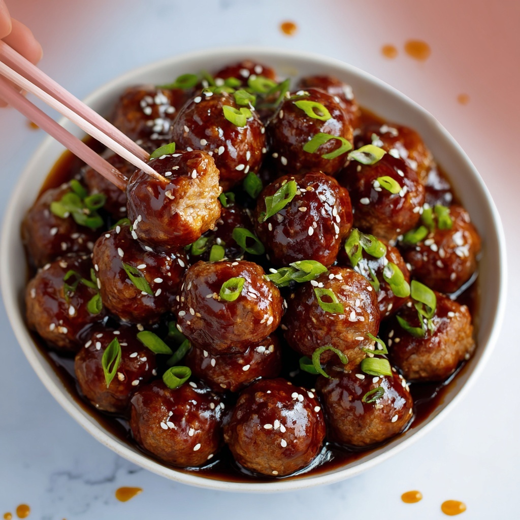 Asian Glazed Turkey Meatballs Recipe - Recipe Image