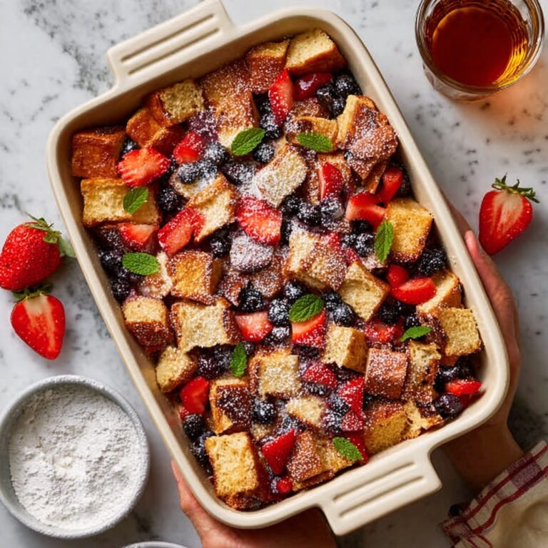 Berries and Cream Stuffed French Toast Casserole Recipe