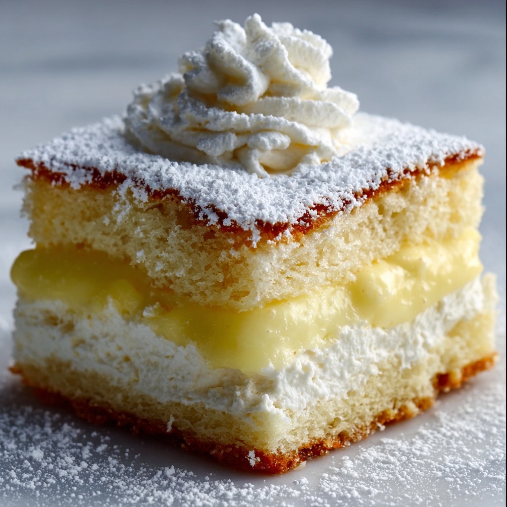 Vanilla Custard Cream Squares Recipe - Recipe Image