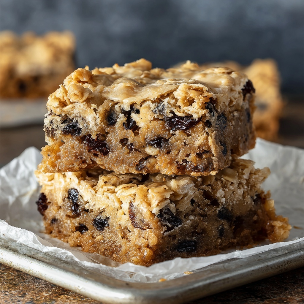 Oatmeal Raisin Cookie Bars Recipe - Recipe Image
