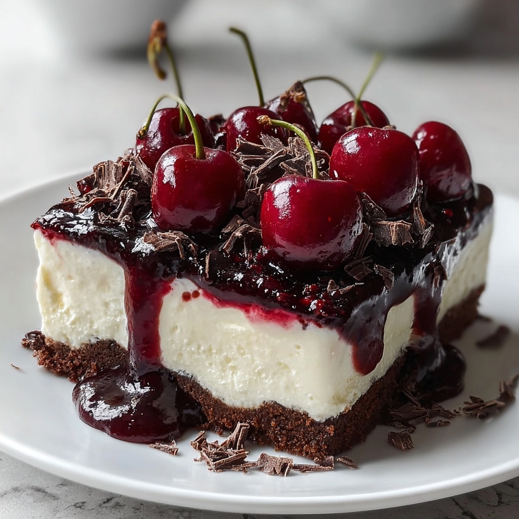 No-Bake Black Forest Berry Cheesecake: A Creamy Delight Recipe - Recipe Image