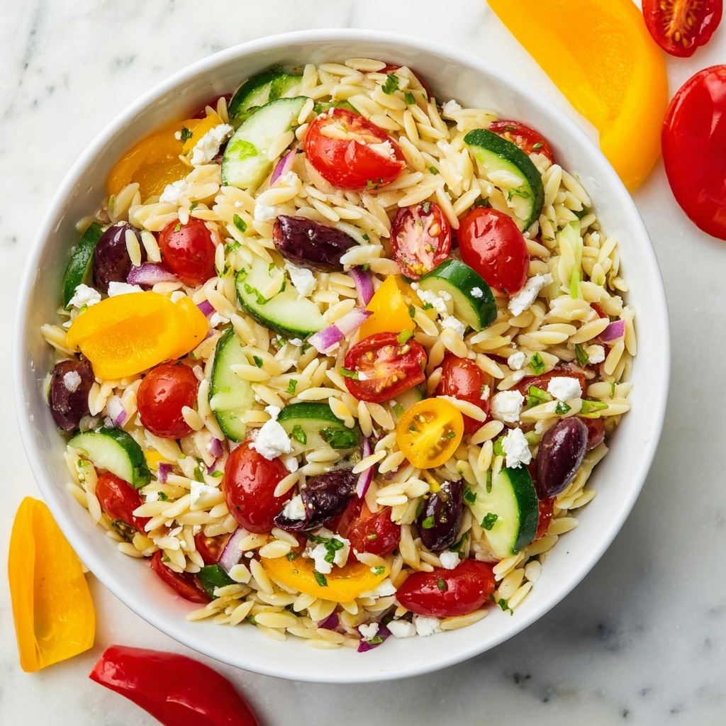 Mediterranean Orzo Pasta Salad Recipe - Recipe Image