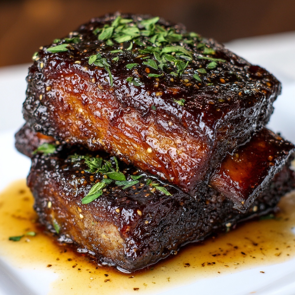 Braised Short Ribs with Red Wine and Herbs Recipe - Recipe Image