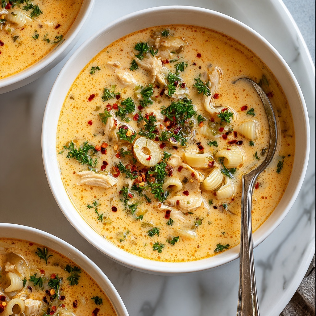 Creamy Cajun Chicken Pasta Soup Recipe - Recipe Image
