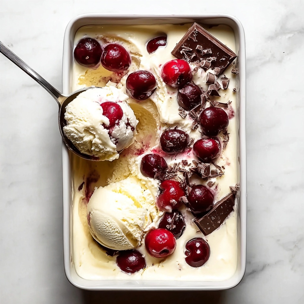 No-Churn Chocolate Cherry Ice Cream Recipe - Recipe Image