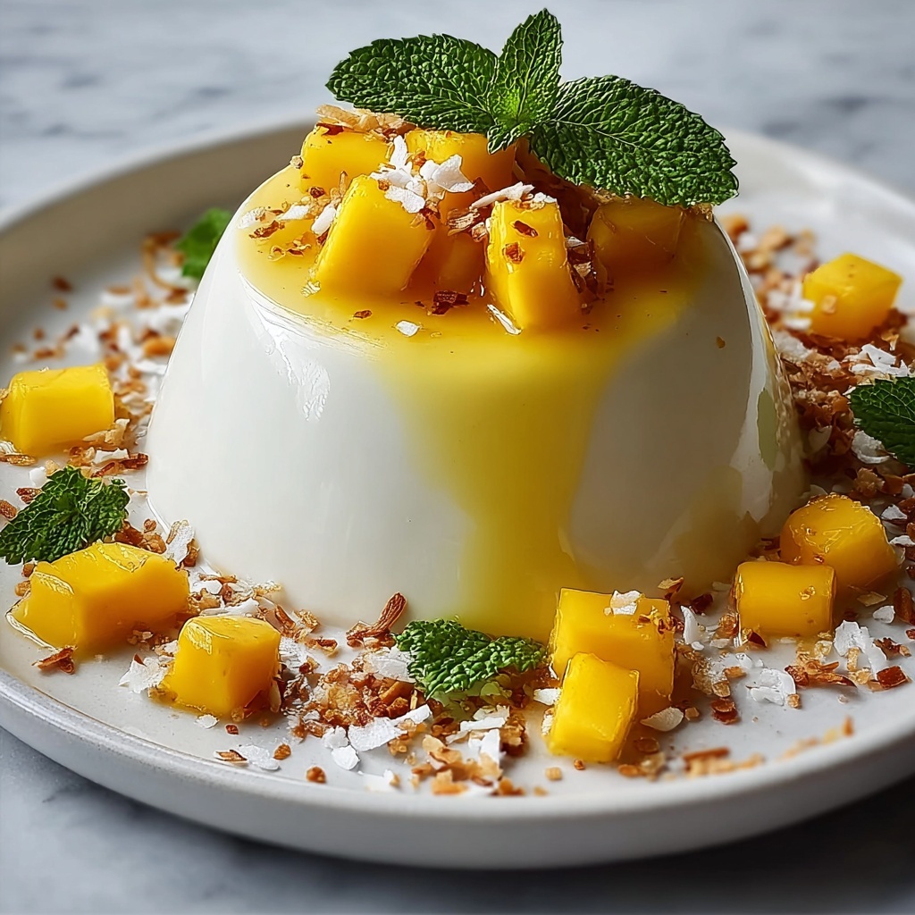 Mango Coconut Panna Cotta Recipe - Recipe Image