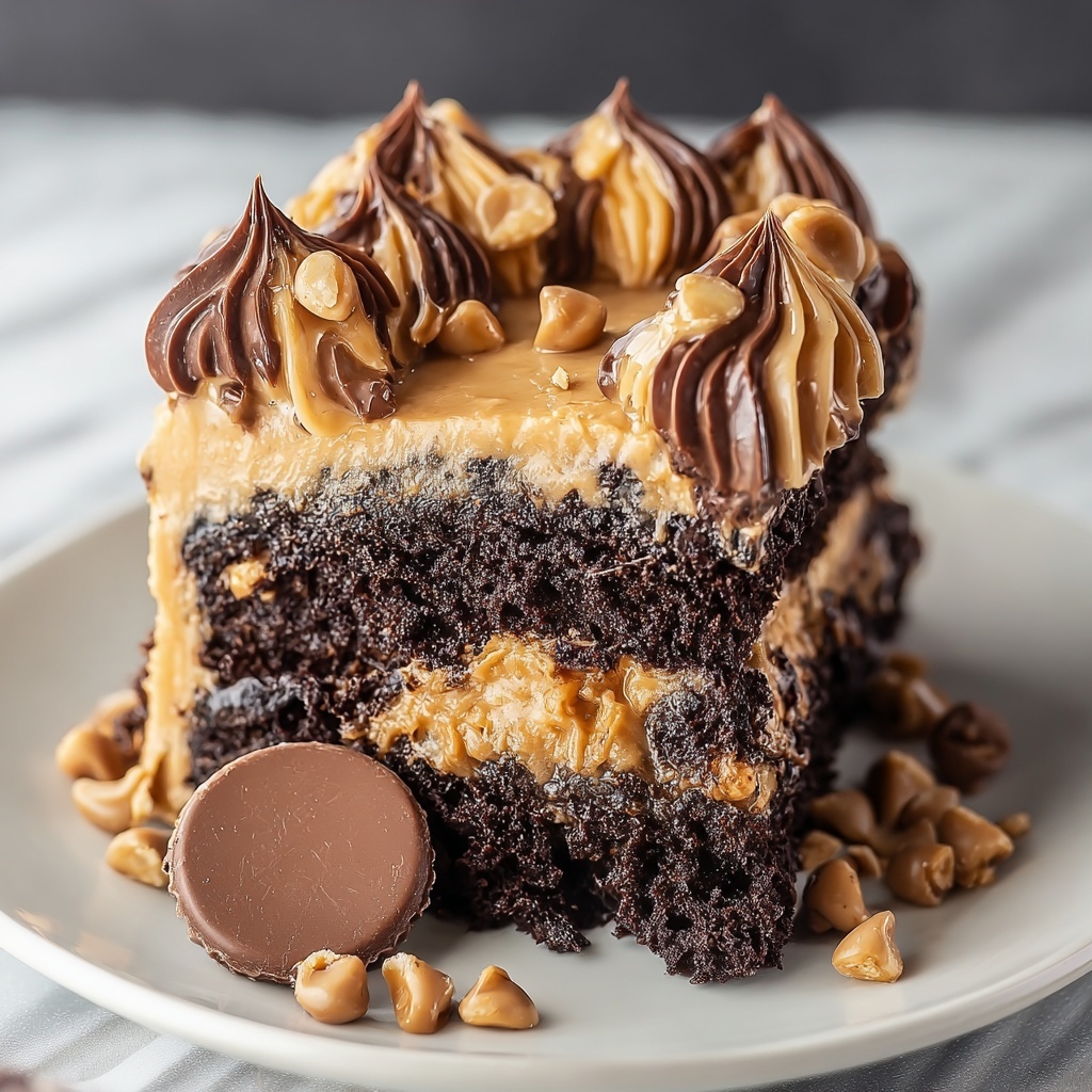 Peanut Butter Cup Dump Cake Recipe - Recipe Image