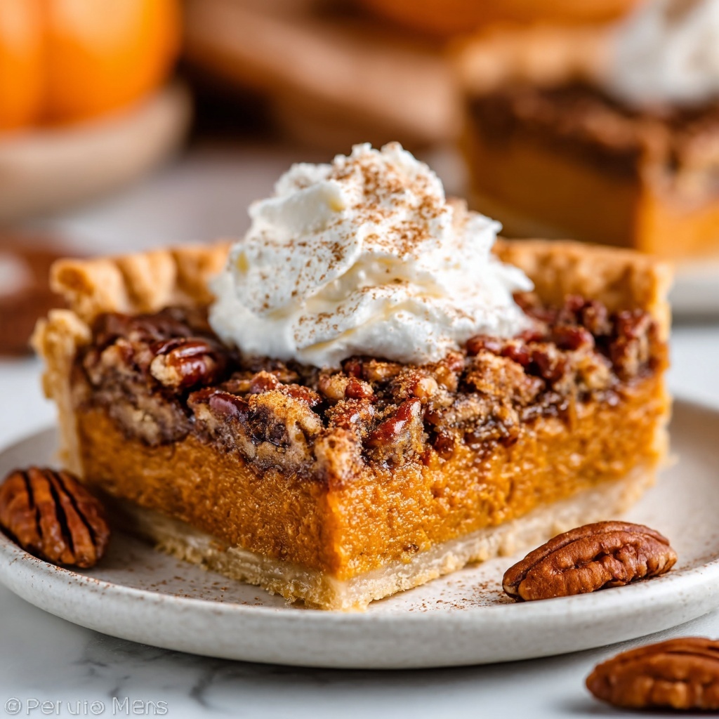 Pumpkin Pecan Caramel Pie Recipe - Recipe Image