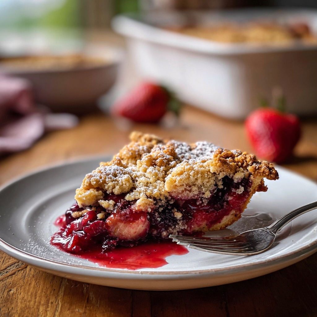 Strawberry Rhubarb Cobbler Recipe - Recipe Image