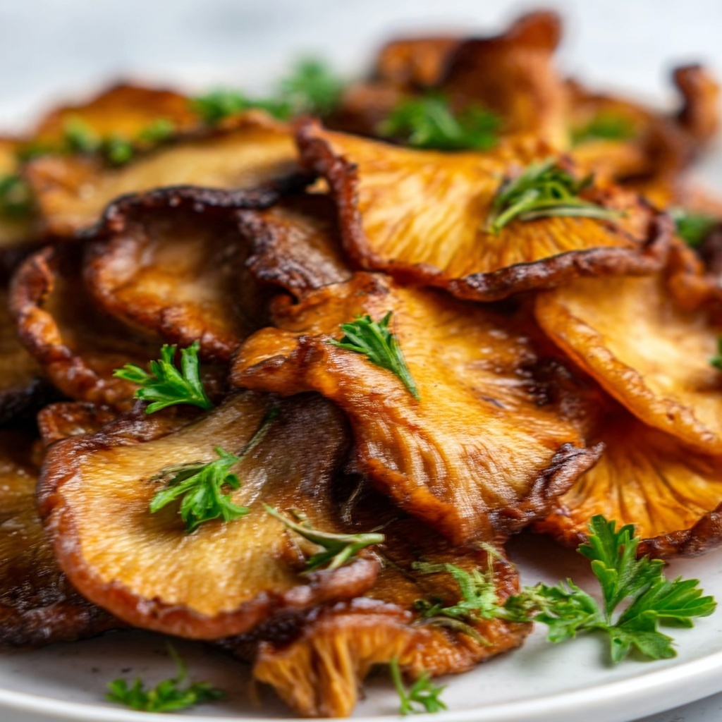 Garlic Butter Oyster Mushrooms Recipe - Recipe Image