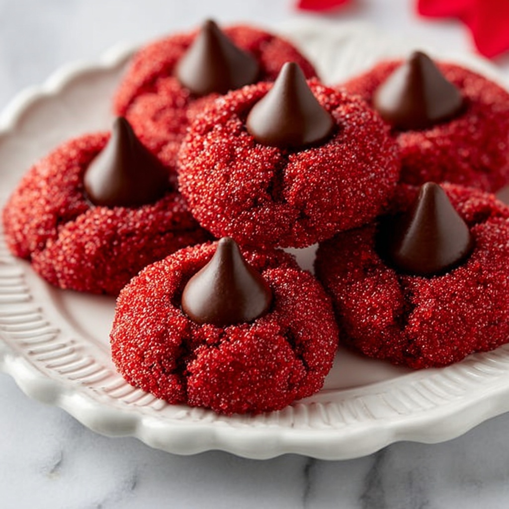Hershey's Red Velvet Blossoms Cookies Recipe - Recipe Image