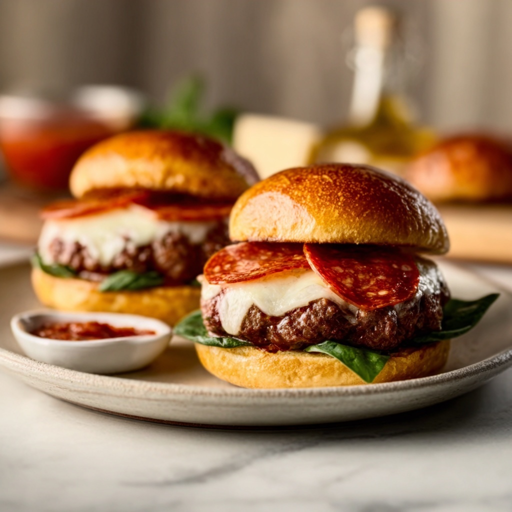 Pizza Burgers – A Delicious Mashup Recipe - Recipe Image