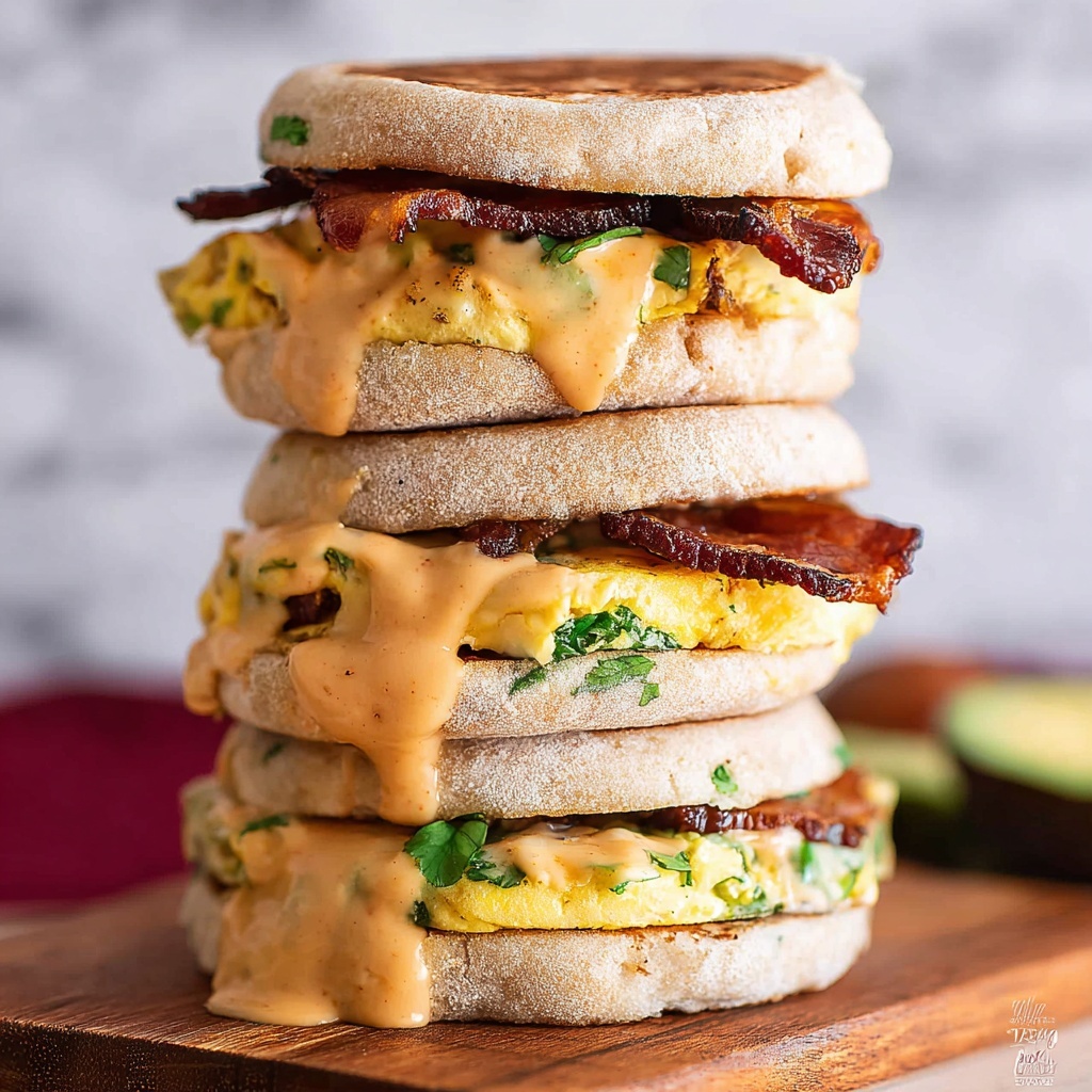 Spicy Chipotle Egg Breakfast Sandwiches Recipe - Recipe Image