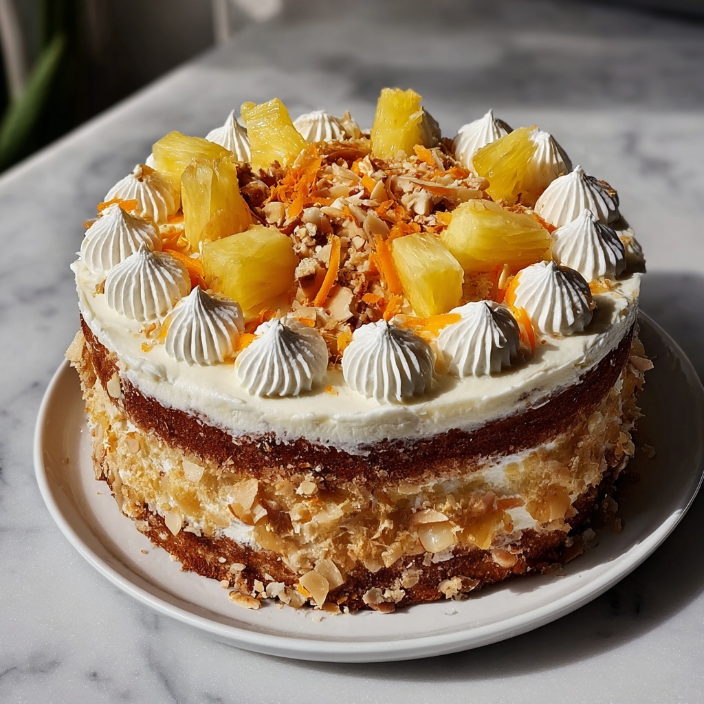 Hawaiian Pineapple Carrot Cream Cake Recipe - Recipe Image