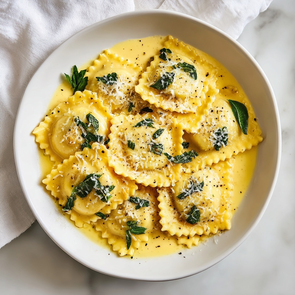 Creamy Lemon Herb Butter Ravioli Recipe - Recipe Image