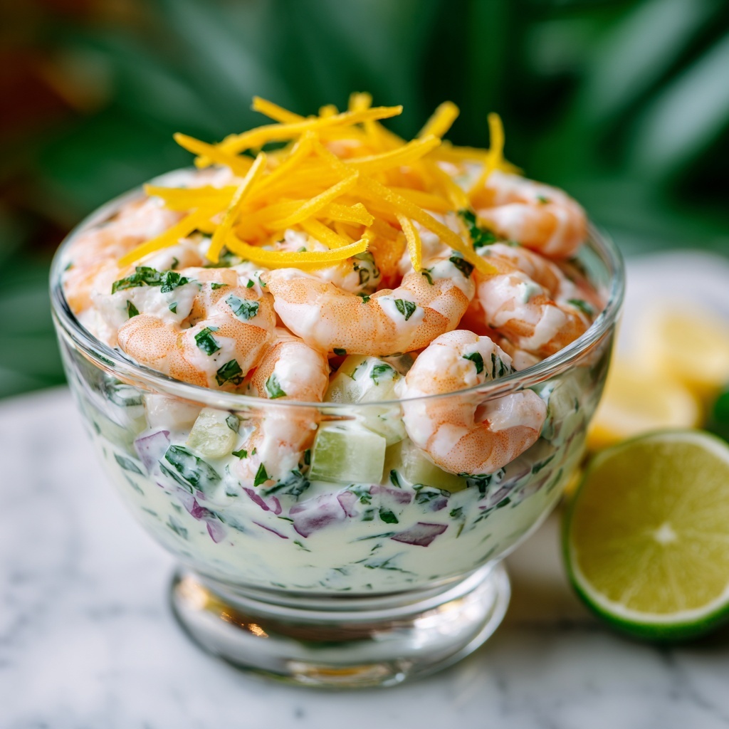 Lemon-Dill Shrimp Salad with Fresh Vegetables Recipe - Recipe Image