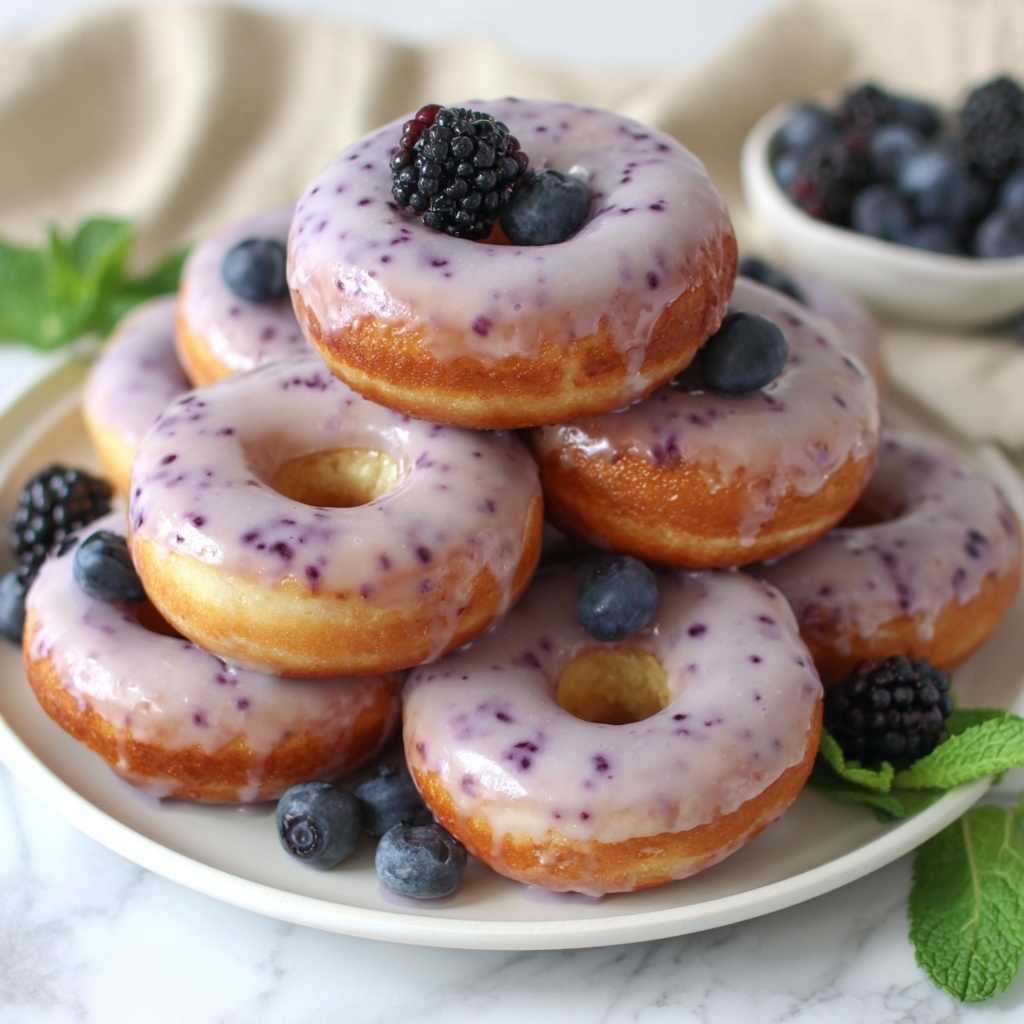 Blueberry Cake Donuts Recipe - Recipe Image