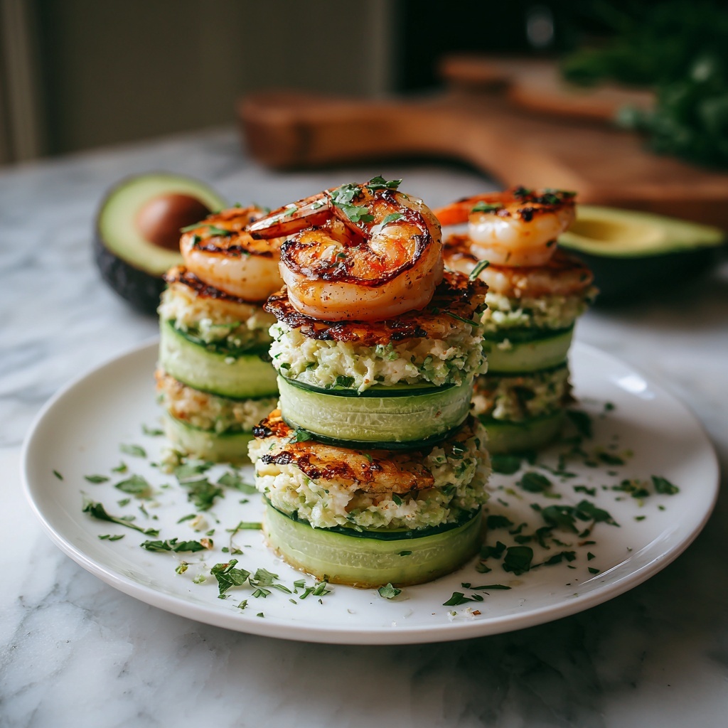 Blackened Shrimp Avocado Cucumber Bites Recipe - Recipe Image