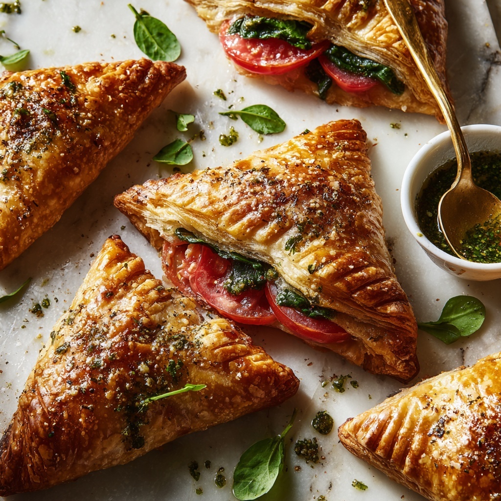 Caprese Puff Pastry Bundles Recipe - Recipe Image