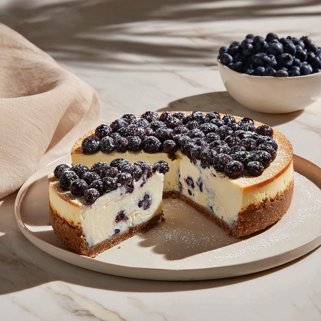 Blueberry Basque Cheesecake Recipe - Recipe Image