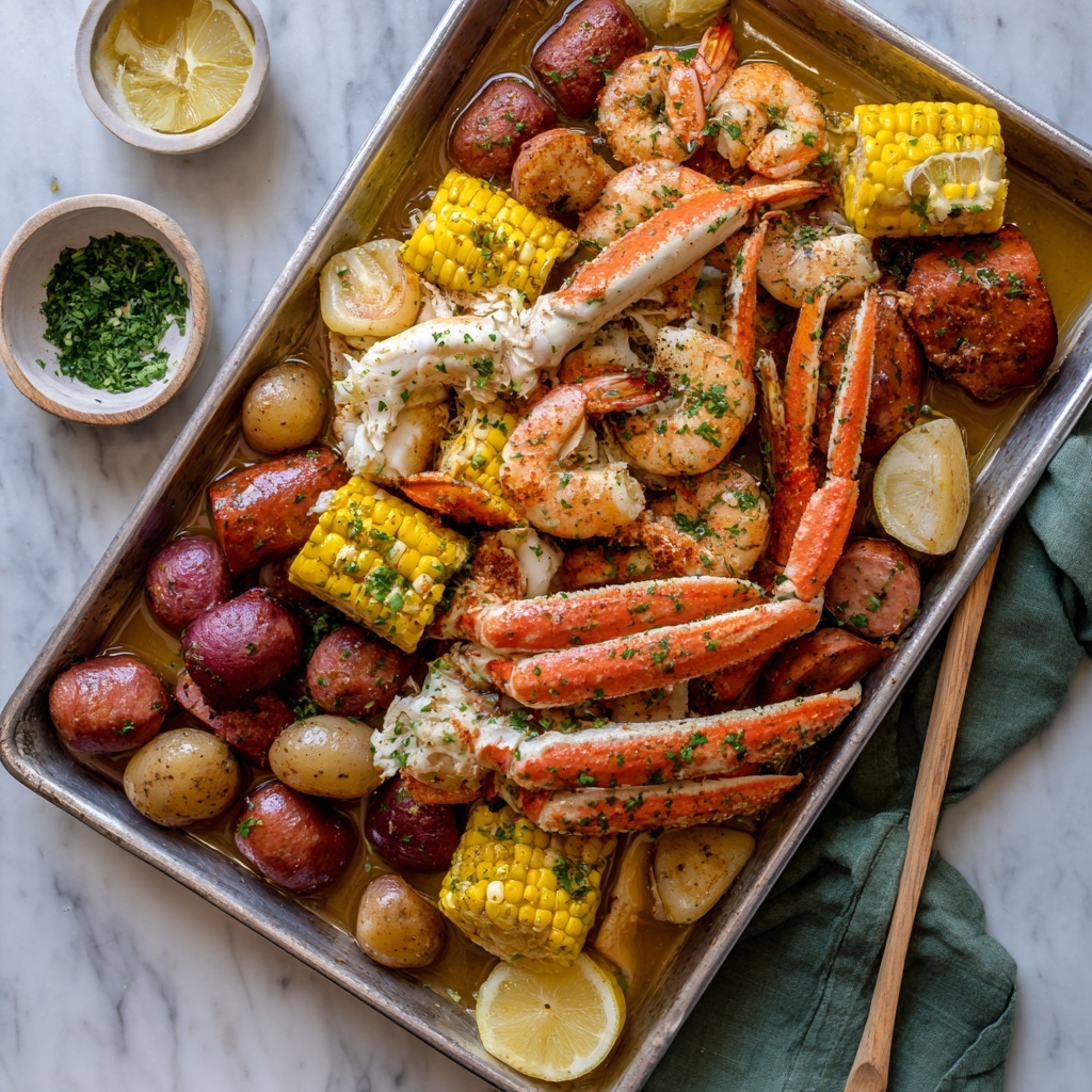 Cajun Seafood Boil with Garlic Butter Sauce Recipe - Recipe Image