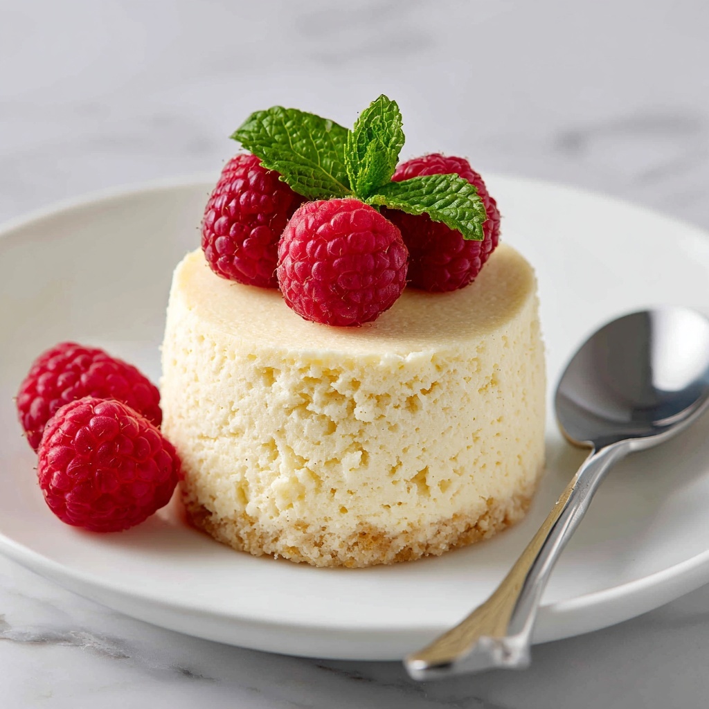 Mini Lemon Cheesecakes with Raspberry Sauce Recipe - Recipe Image