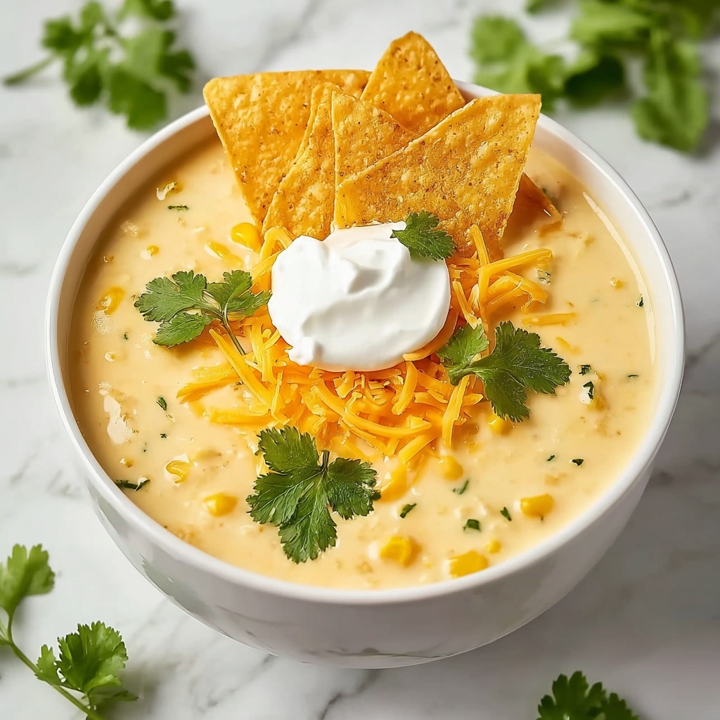 Creamy Green Enchilada Chicken Soup Recipe - Recipe Image
