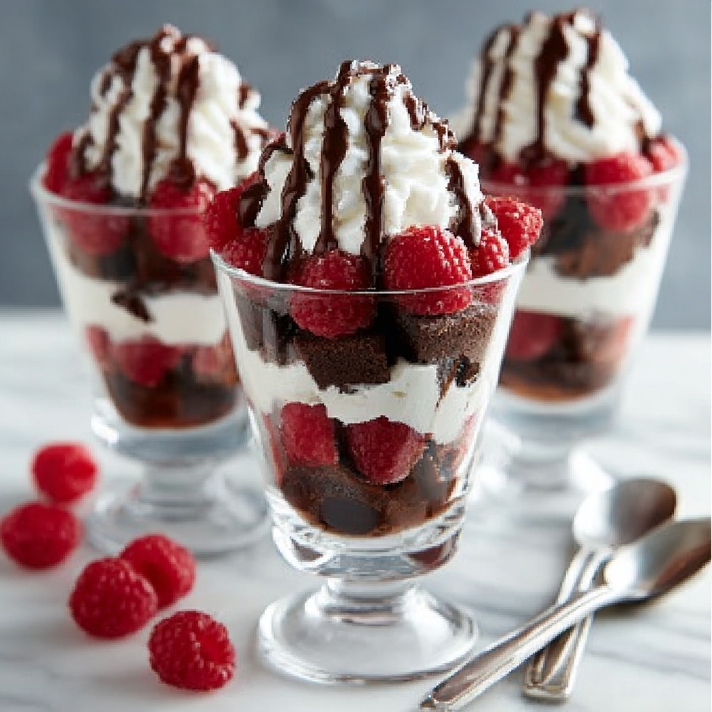 Raspberry Fudge Brownie Trifle Recipe - Recipe Image