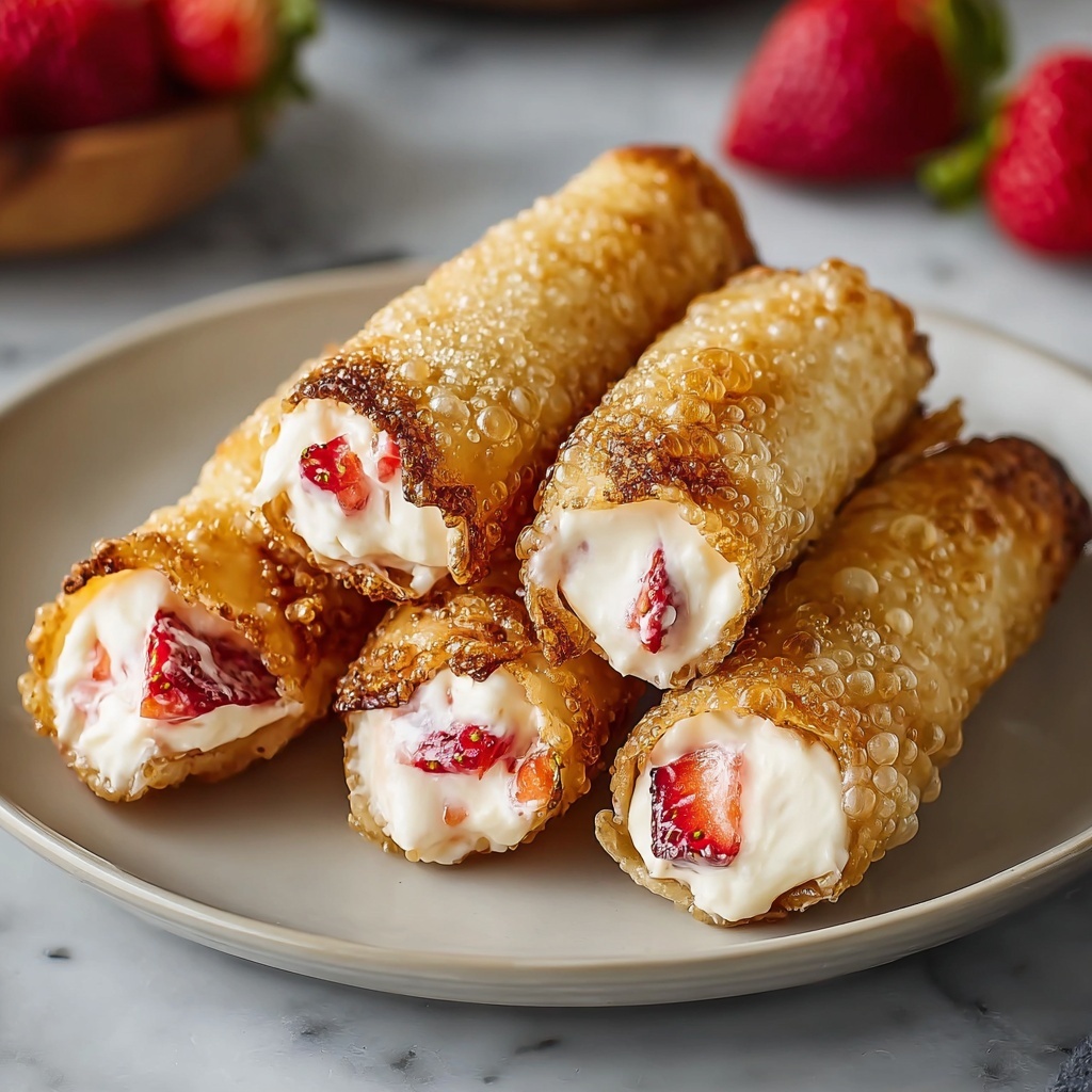 Strawberry Cheesecake Eggroll Bites Recipe - Recipe Image