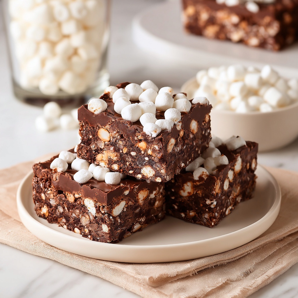 No-Bake Rocky Road Squares Recipe - Recipe Image