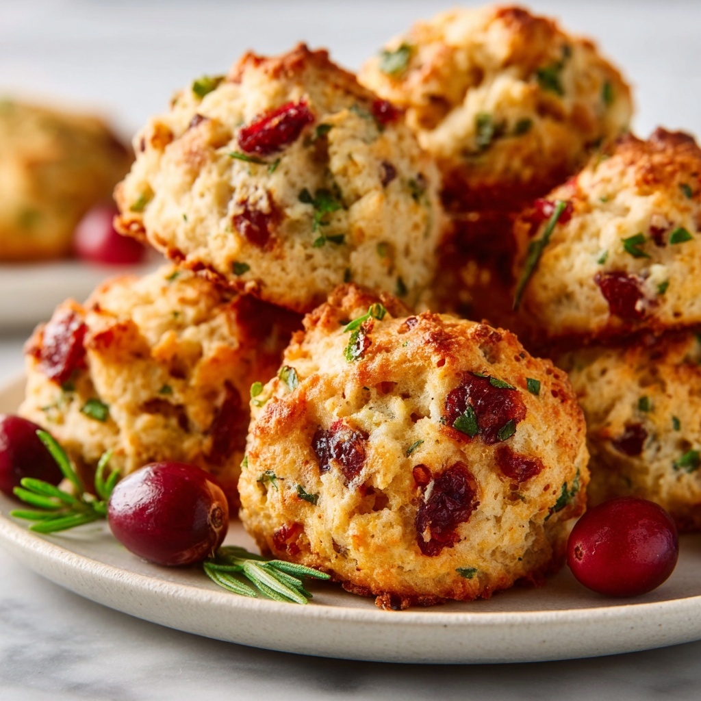Cranberry Turkey Stuffing Balls Recipe - Recipe Image