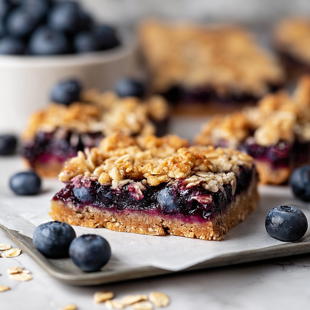 Blueberry Oatmeal Breakfast Bars Recipe - Recipe Image