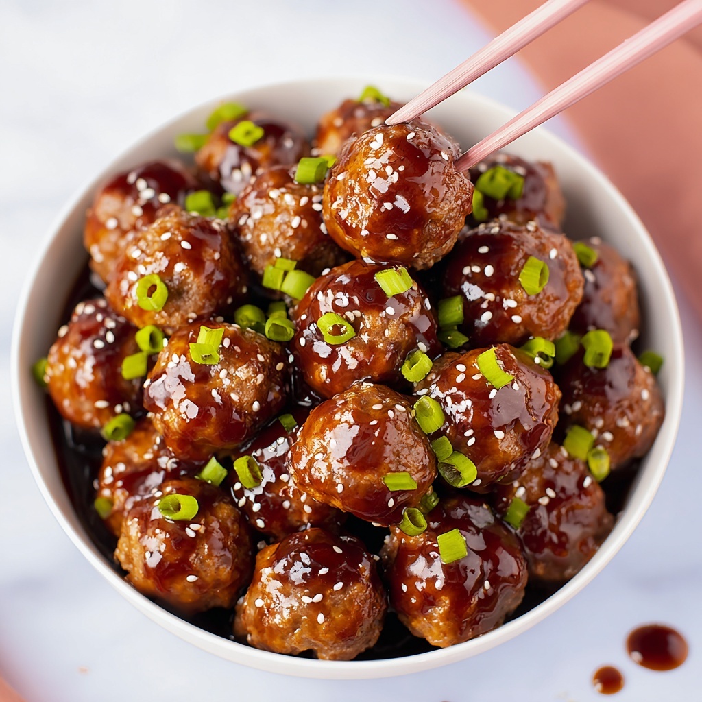 Asian Glazed Turkey Meatballs Recipe - Recipe Image