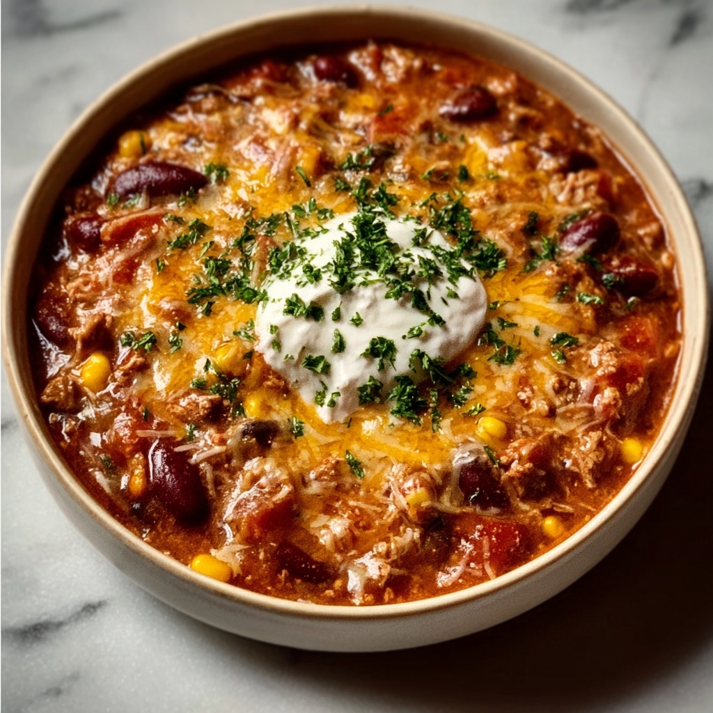 Cheesy Enchilada Chili Recipe - Recipe Image