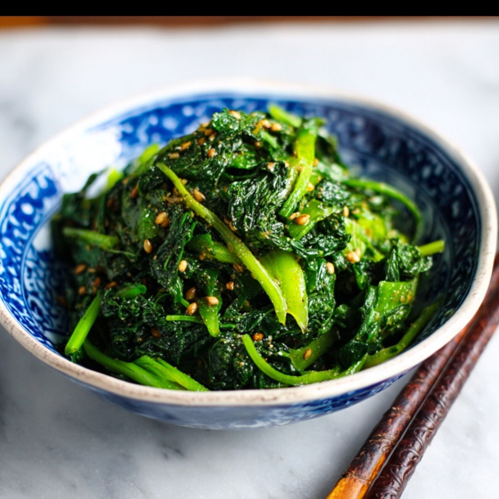 Japanese Spinach Salad with Sesame Dressing Recipe - Recipe Image