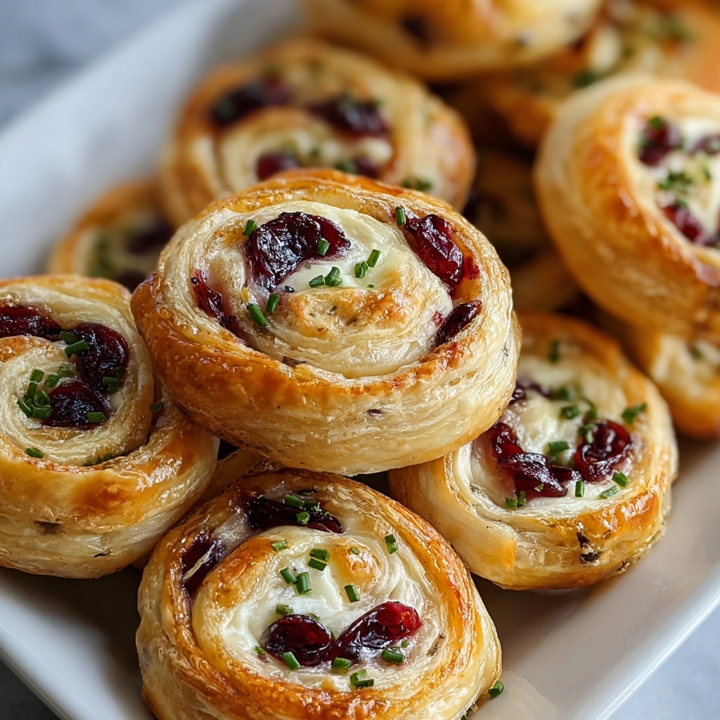 Festive Cranberry Feta Pinwheels Recipe - Recipe Image