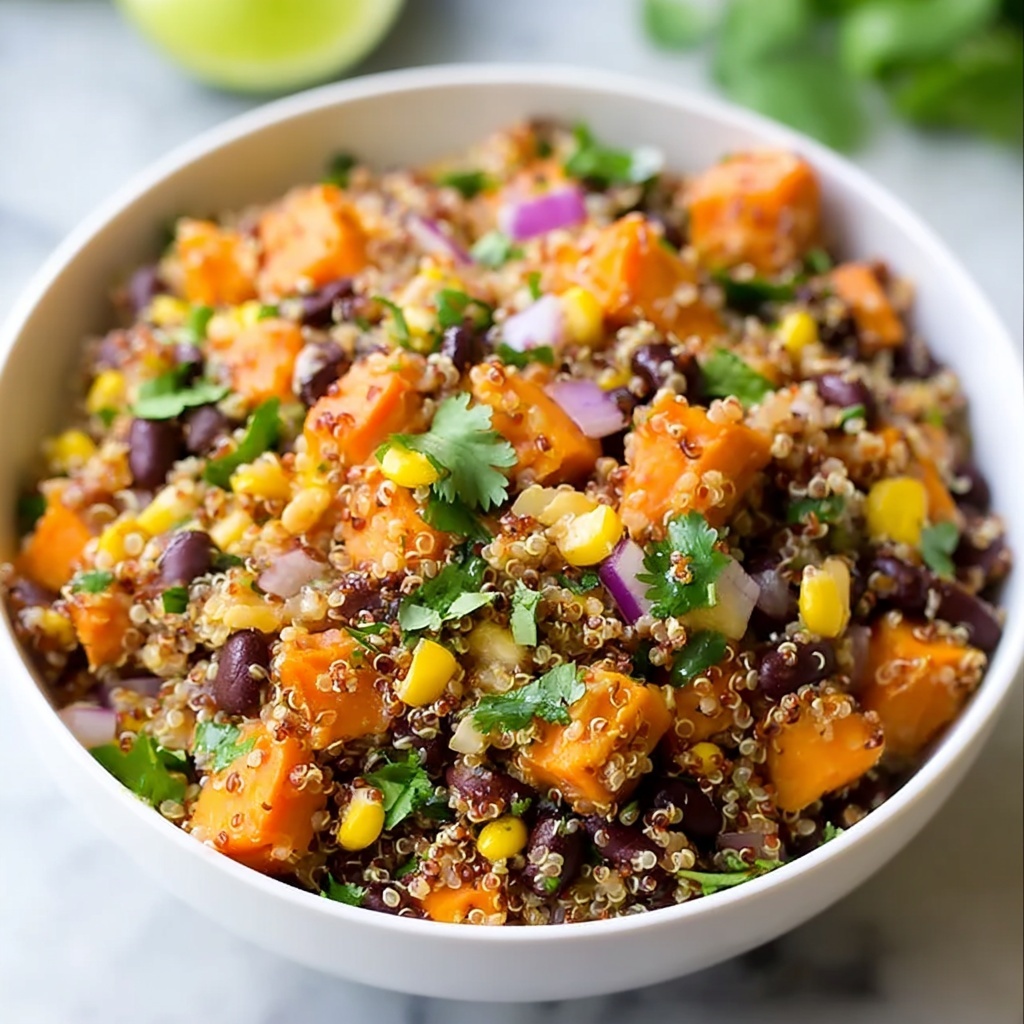 Roasted Sweet Potato Black Bean Quinoa Salad Recipe - Recipe Image