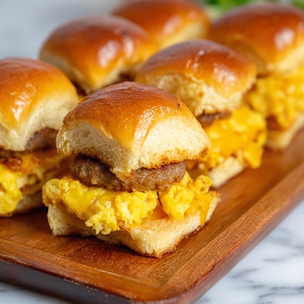 Breakfast Sliders with Sausage, Egg, and Cheese Recipe - Recipe Image
