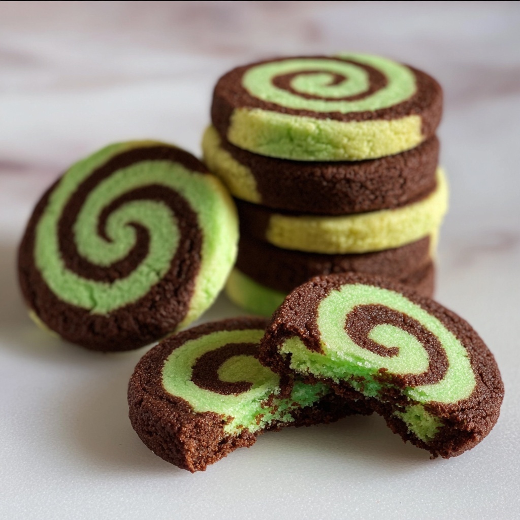 Chocolate Pistachio Pinwheel Cookies Recipe - Recipe Image