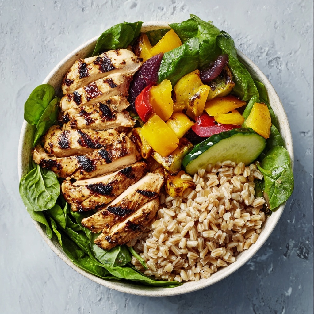 Grilled Chicken with Roasted Vegetables Bowl Recipe - Recipe Image