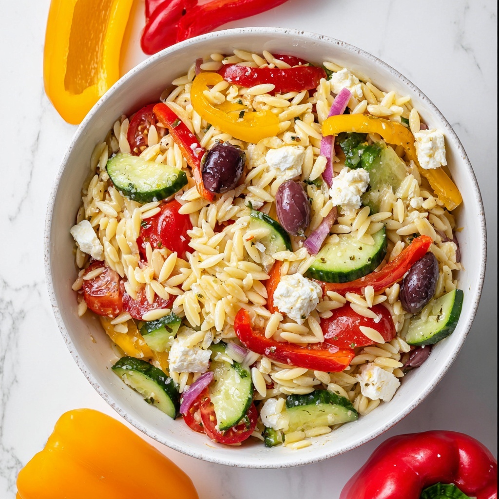 Mediterranean Orzo Pasta Salad Recipe - Recipe Image