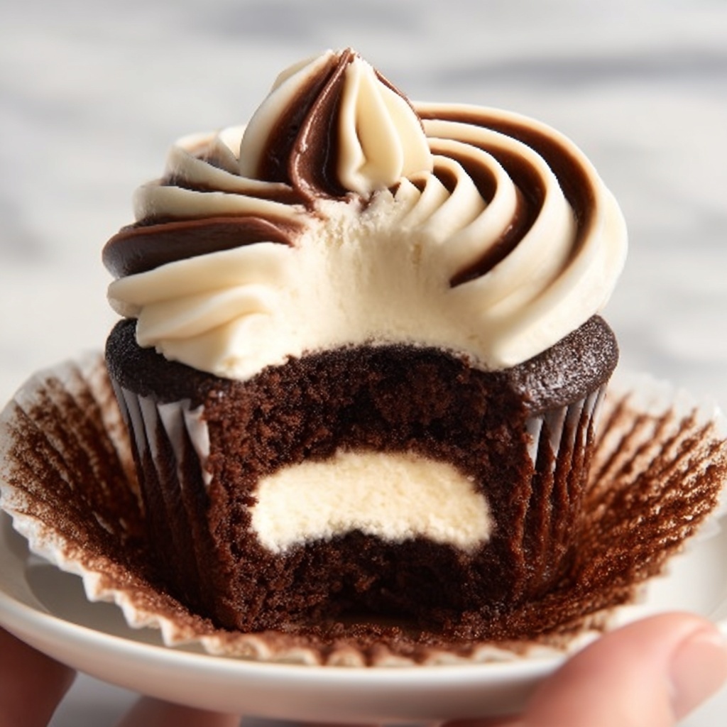 Chocolate Coffee Cream Cupcakes Recipe - Recipe Image