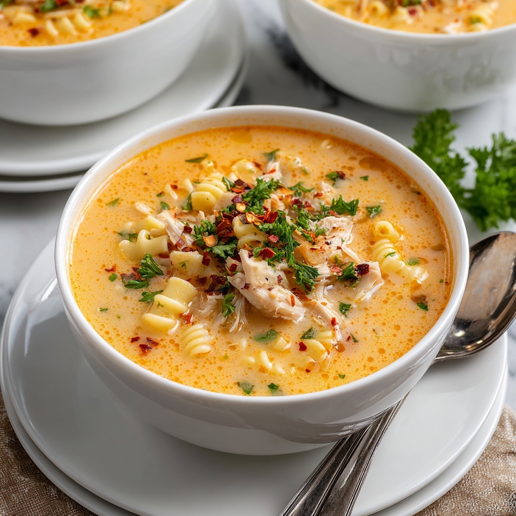 Creamy Cajun Chicken Pasta Soup Recipe - Recipe Image