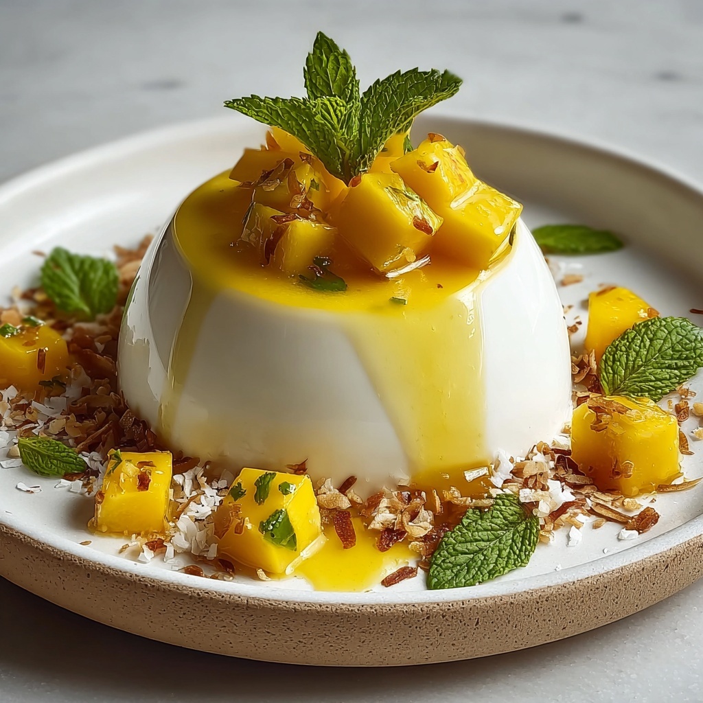 Mango Coconut Panna Cotta Recipe - Recipe Image