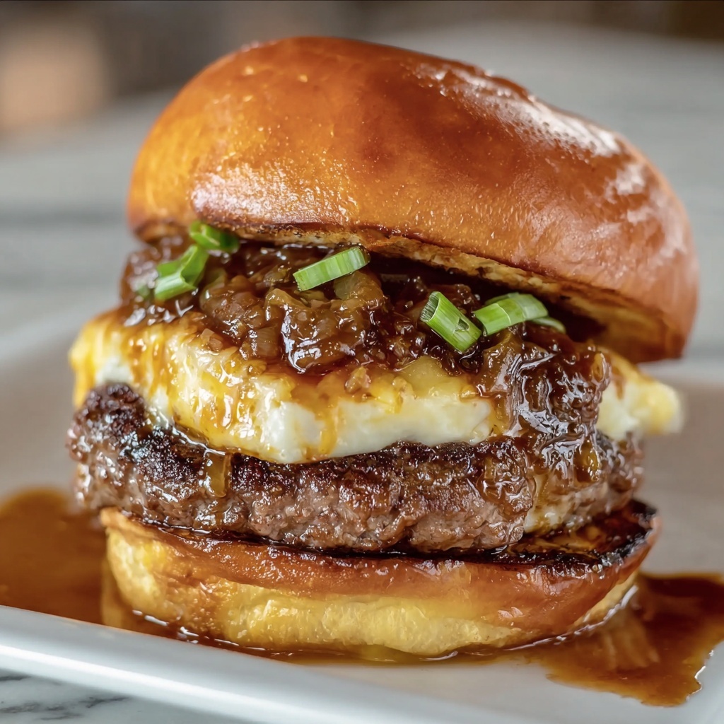 Gourmet French Onion Soup Burgers Recipe - Recipe Image